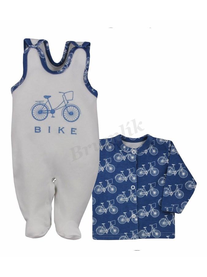 Kojenecká 2D souprava BIKE - bílo-modrá