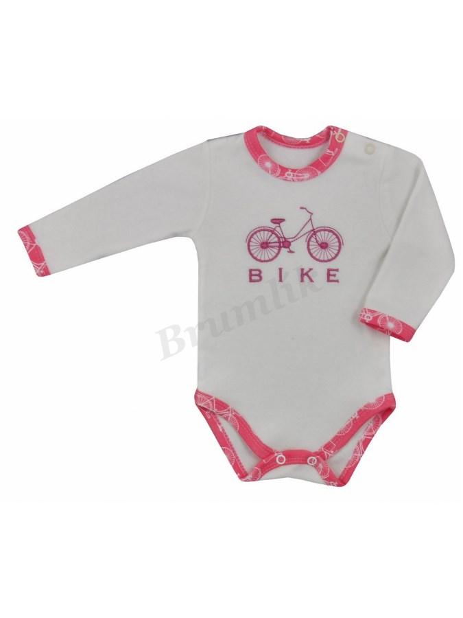 Kojenecké body BIKE růžová 74