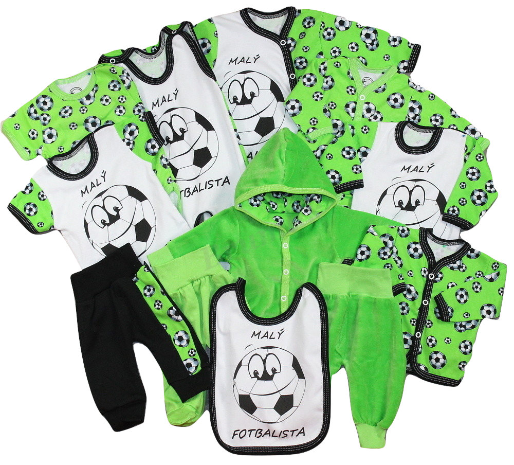 Kojenecké body s nápisem "Malý fotbalista" 68 kr