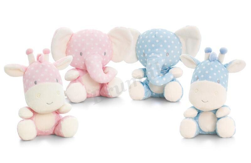 Plyšová žirafka KEEL TOYS modrý puntík