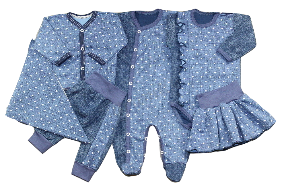 Kojenecká sukýnka Denim srdíčka 68