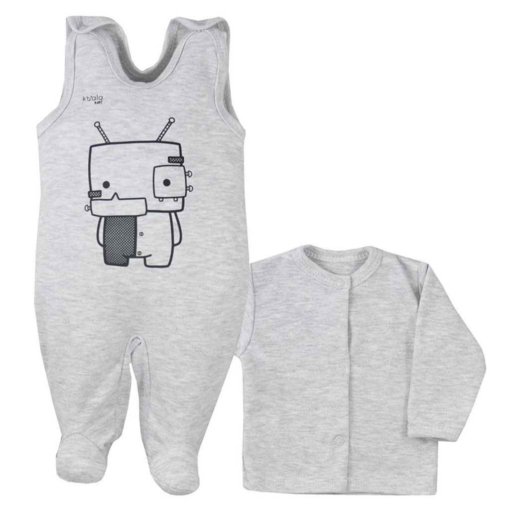 Kojenecká šedá 2D souprava Robot 68
