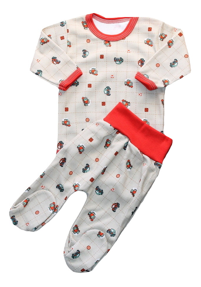 Kojenecké body dl. rukáv Červená auta 68