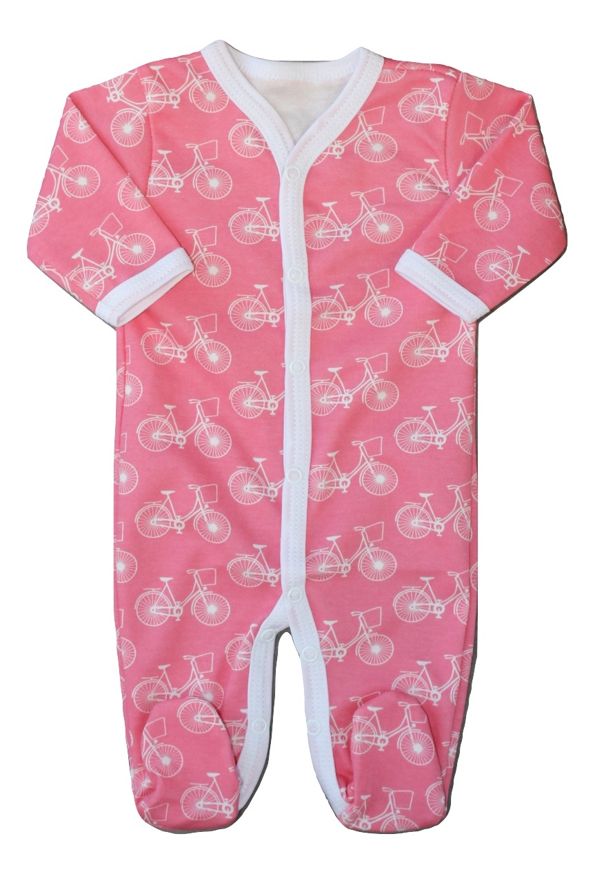 Kojenecké body dl. rukáv Kolo - růžové 74