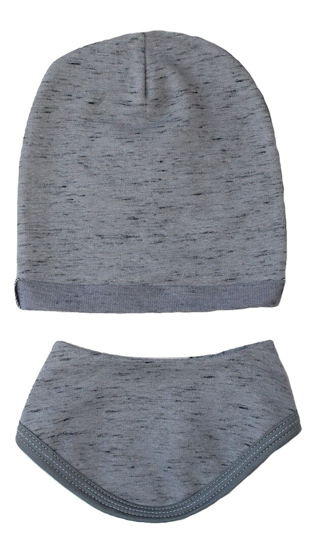 Dětská čepice+nákrčník Modrý motýl