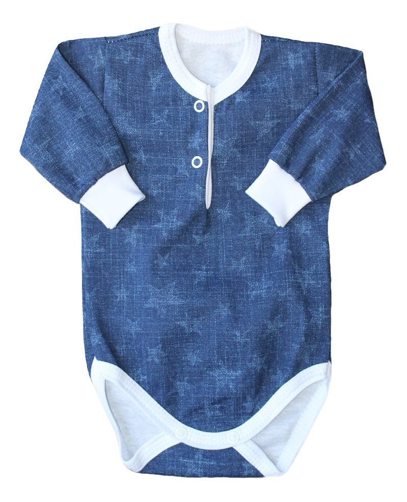 Kojenecké body Denim hvězdičky 68