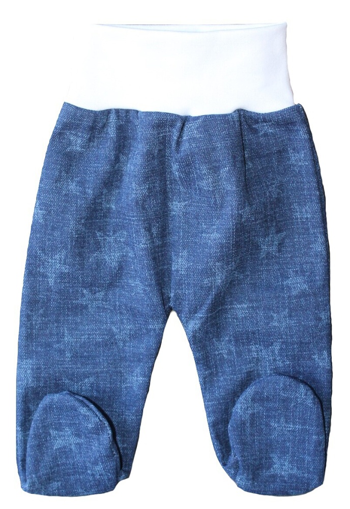 Kojenecké body polo Denim hvězdičky 86