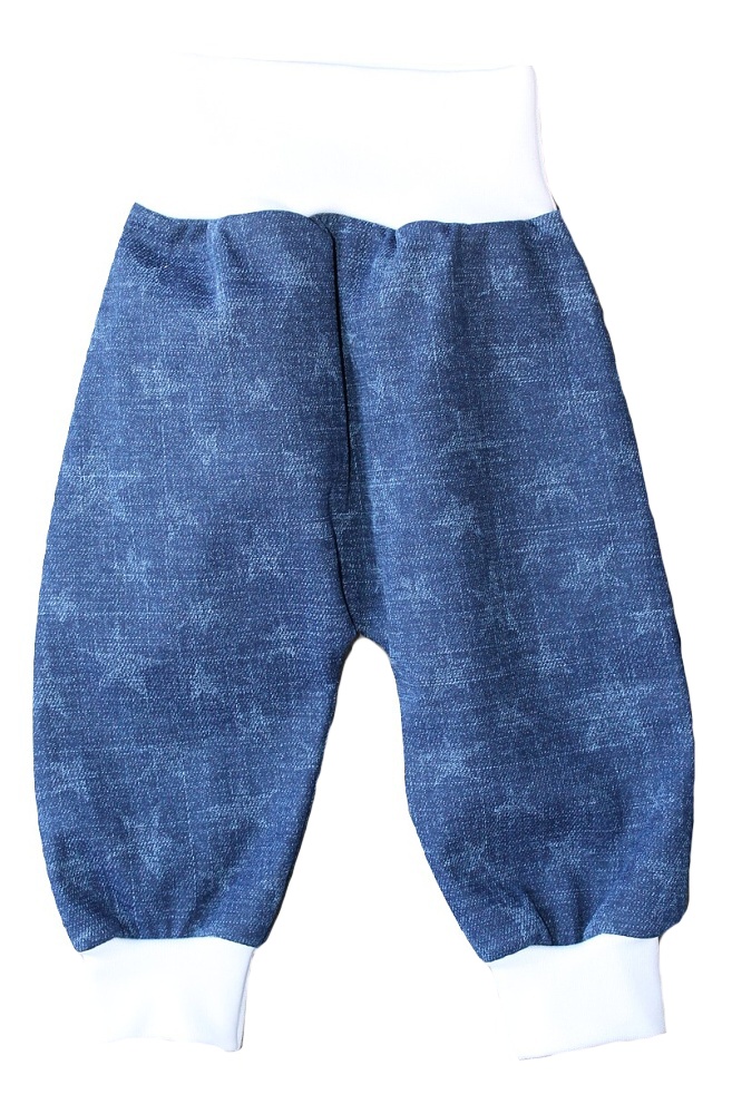 Kojenecké body polo Denim hvězdičky 86