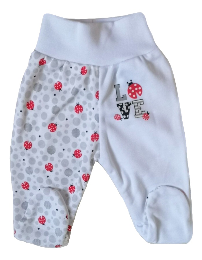 Kojenecké polodupačky LadyBird bílé 62