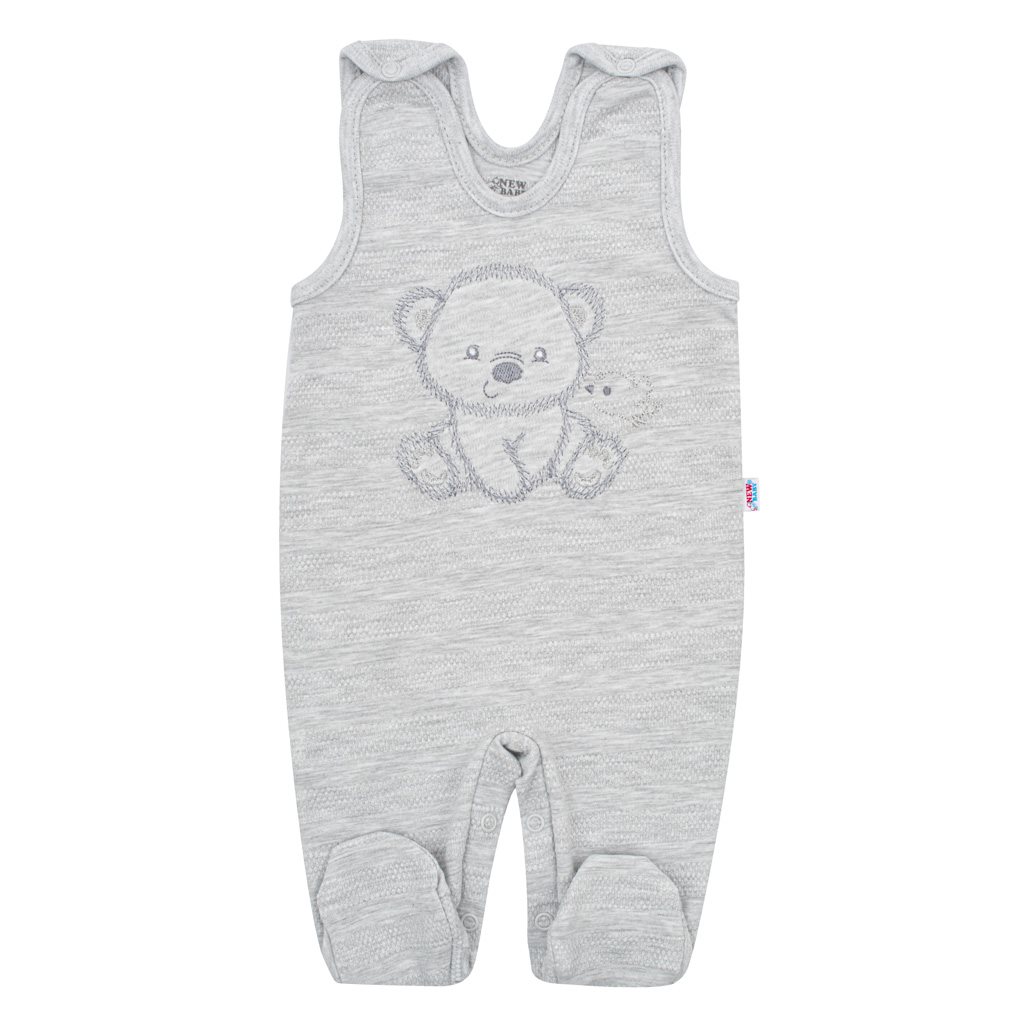 Kojenecká 4D souprava do porodnice SWEET BEAR šedá 62
