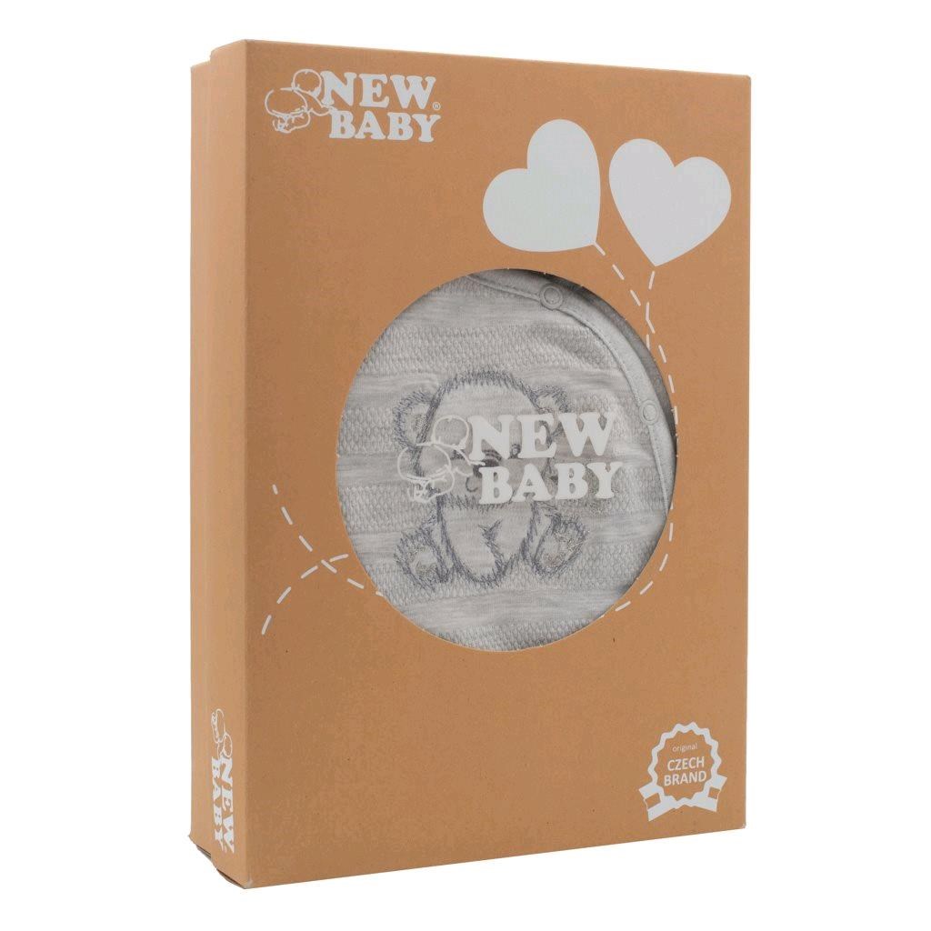 Kojenecká 4D souprava do porodnice SWEET BEAR šedá 62
