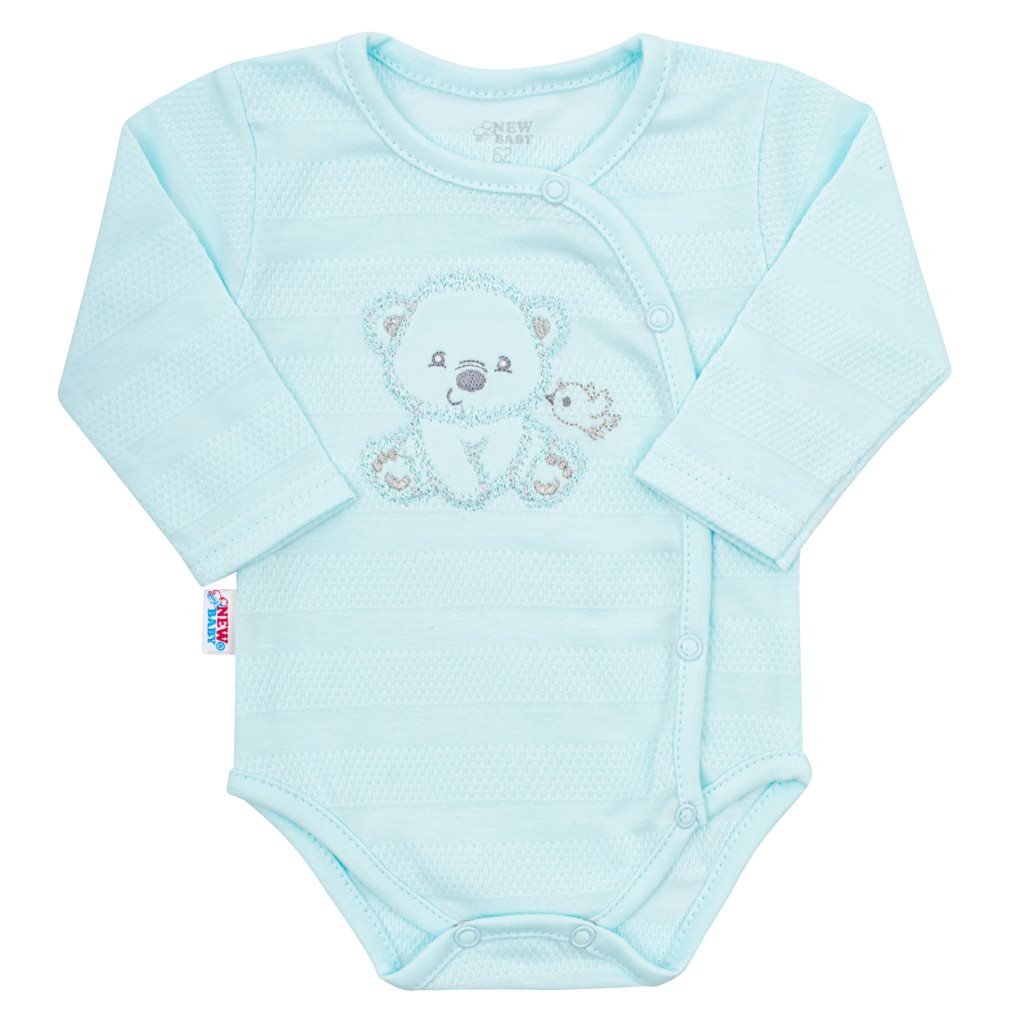 Kojenecká 4D souprava do porodnice SWEET BEAR modrá 62