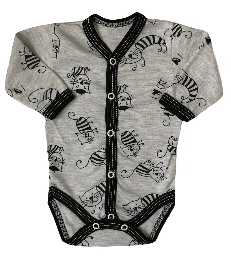 Kojenecké body kimono LOVE CAT 48