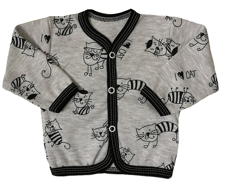 Kojenecké body dl. rukáv LOVE CAT 80
