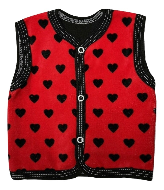 Dívčí vesta Sametové srdíčko 98
