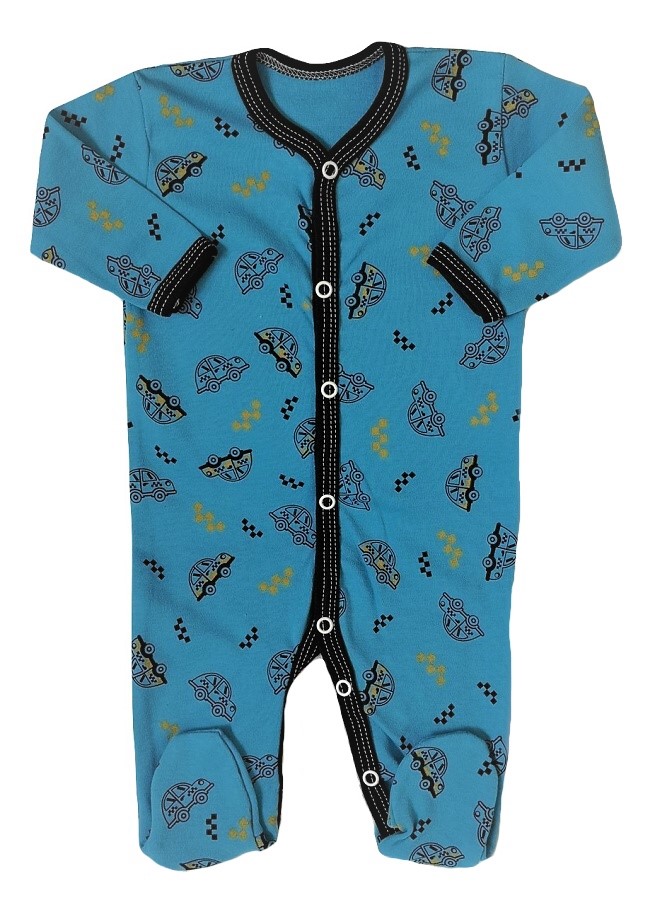 Kojenecký overal Modré auto 68