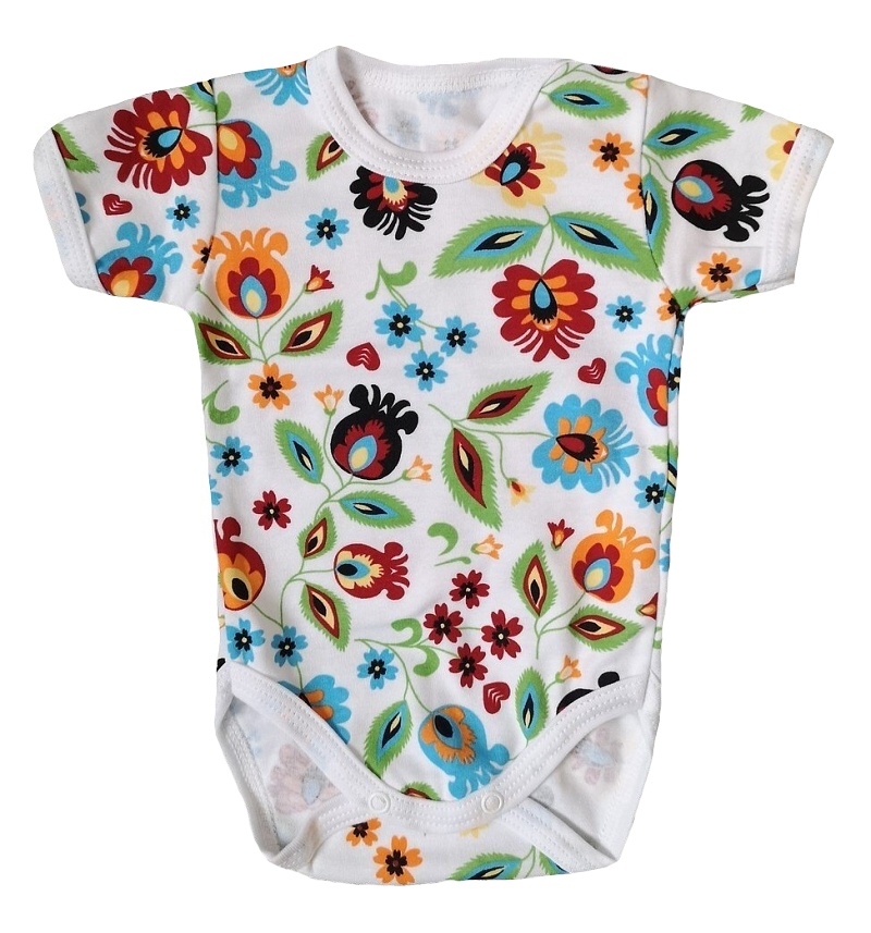 Kojenecké body kr. rukáv Folk 80