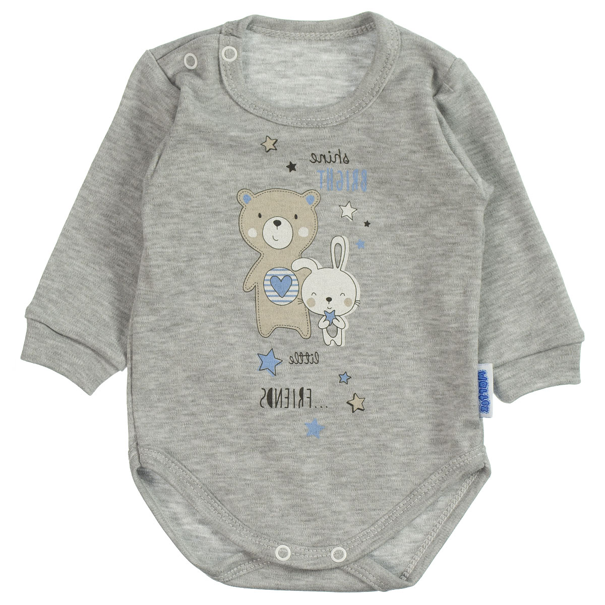 Kojenecká 2D souprava LITTLE FRIENDS šedá 74