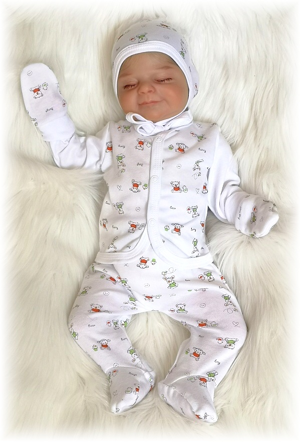 Kojenecká 5D souprava Bílá zvířátka 62