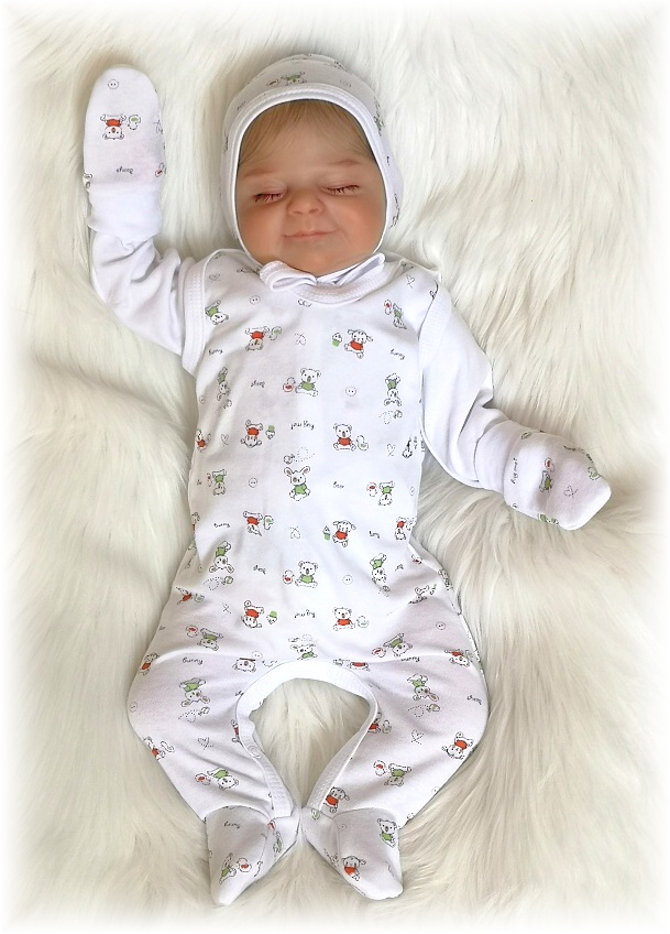 Kojenecká 5D souprava Bílá zvířátka 62