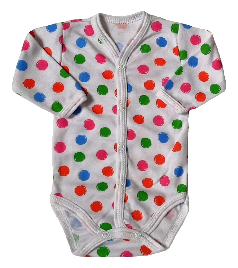 Kojenecké propínací body Barevné puntíky 80