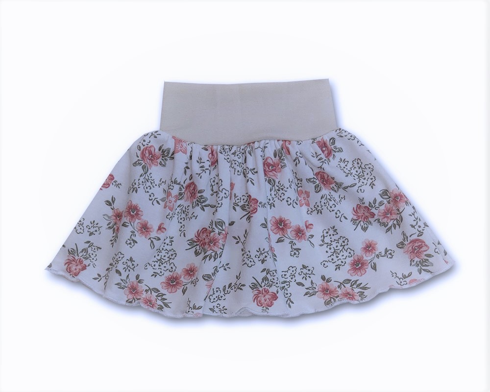 Dívčí bavlněná sukýnka Rose krém 86