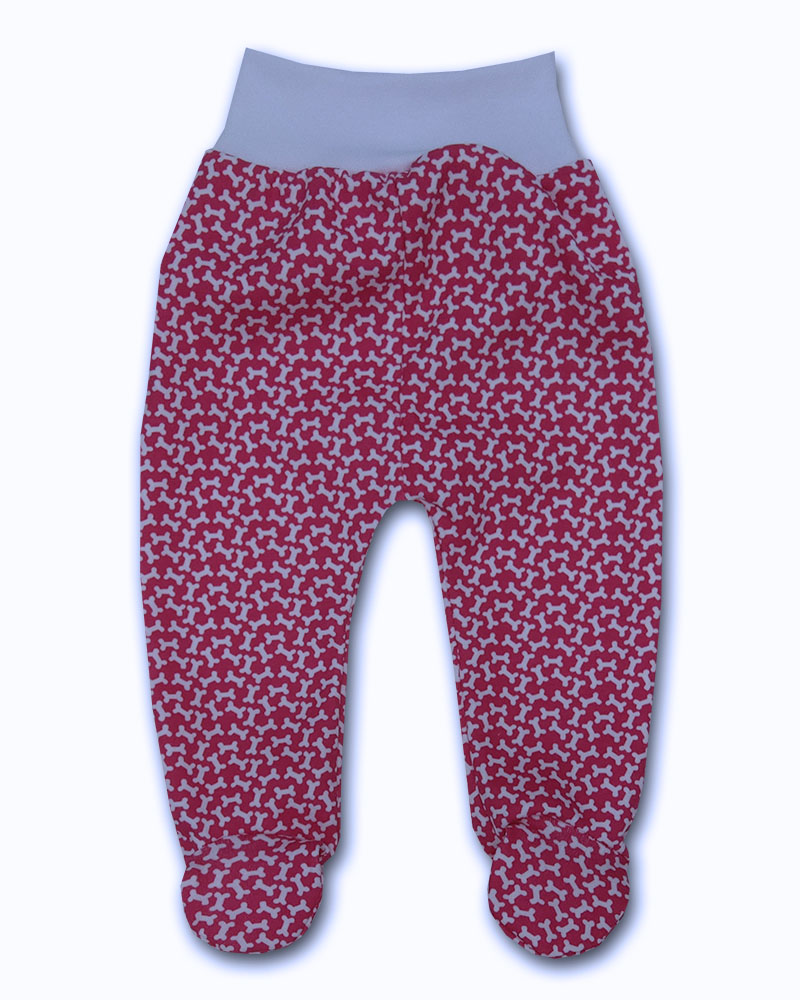 Kojenecké polodupačky Kostičky růžová 80