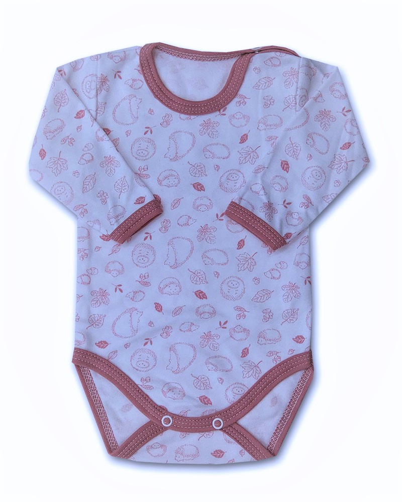 Dětské body Ježečci pudrová růž 92