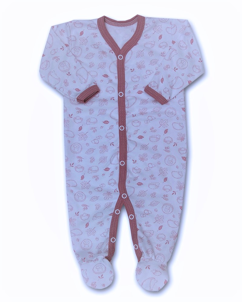 Kojenecký overal Ježečci pudrová růž 86