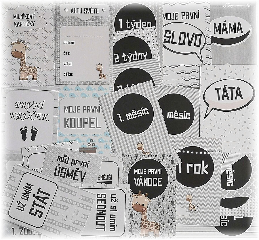 Dárkový milníkový set pro miminko Žirafka 62