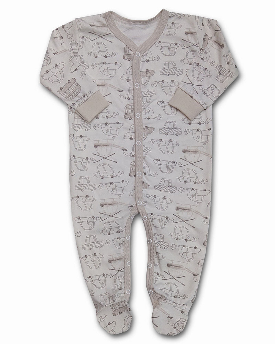 Kojenecký overal AUTA krém 80