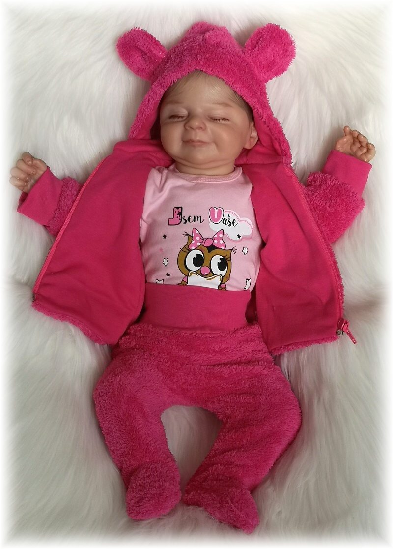 Kojenecká růžová mikina Luna 74