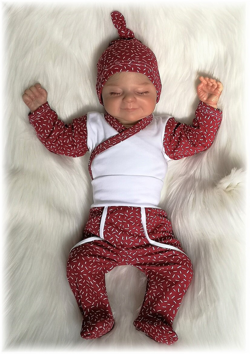 Kojenecké propínací body Tiny bordó 56