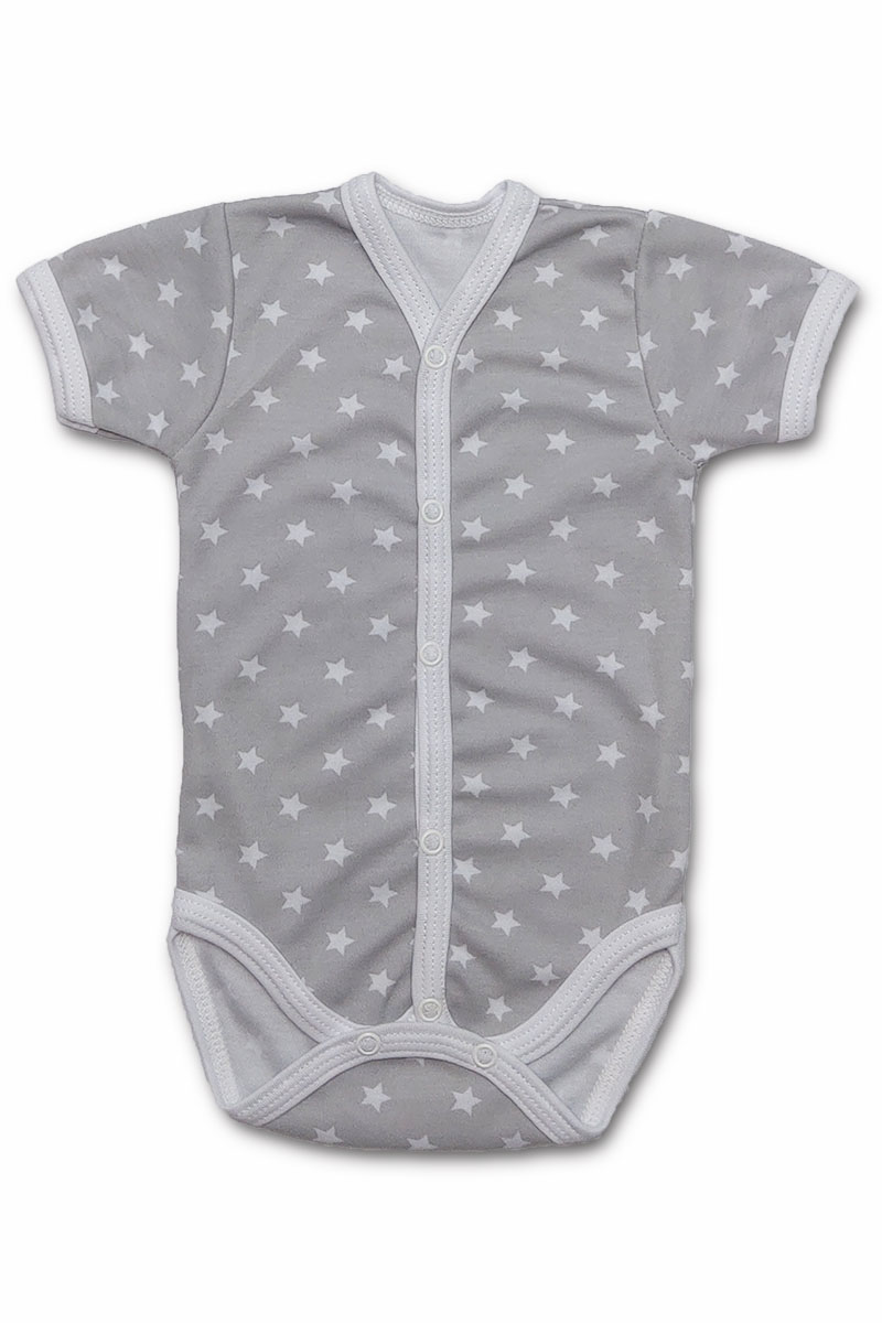 Kojenecké propínací body kr. rukáv White star 74