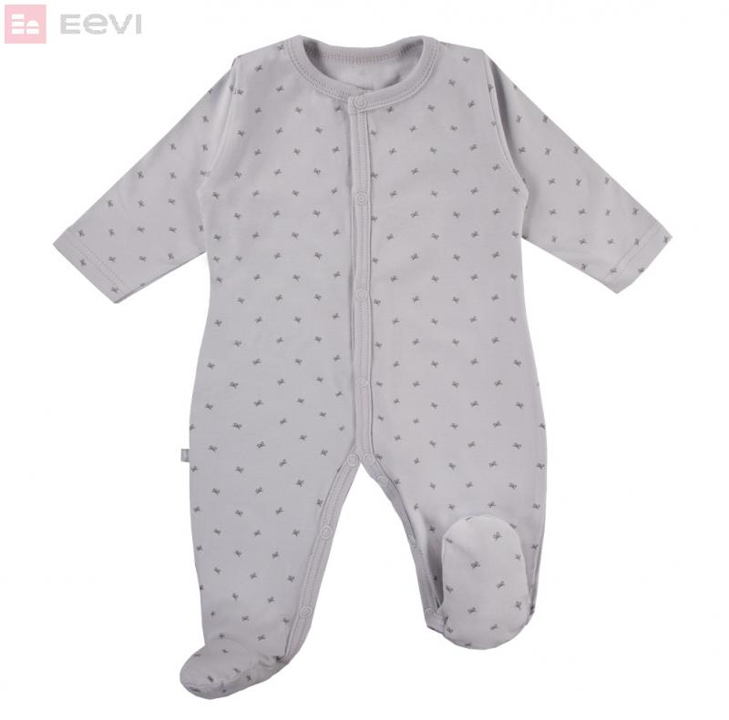 Kojenecký overal 3 kusy Šedá mašlička 68