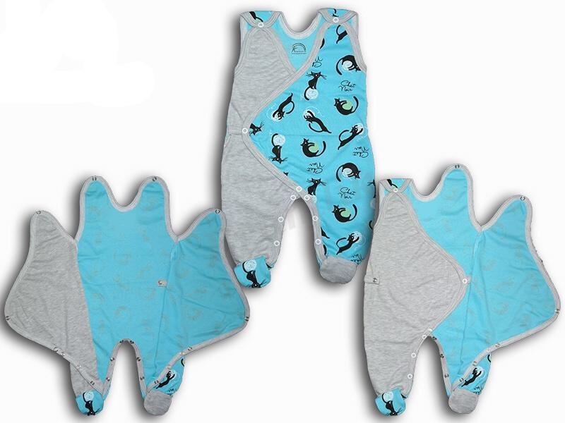 Kojenecký zavinovací overal bílý 50