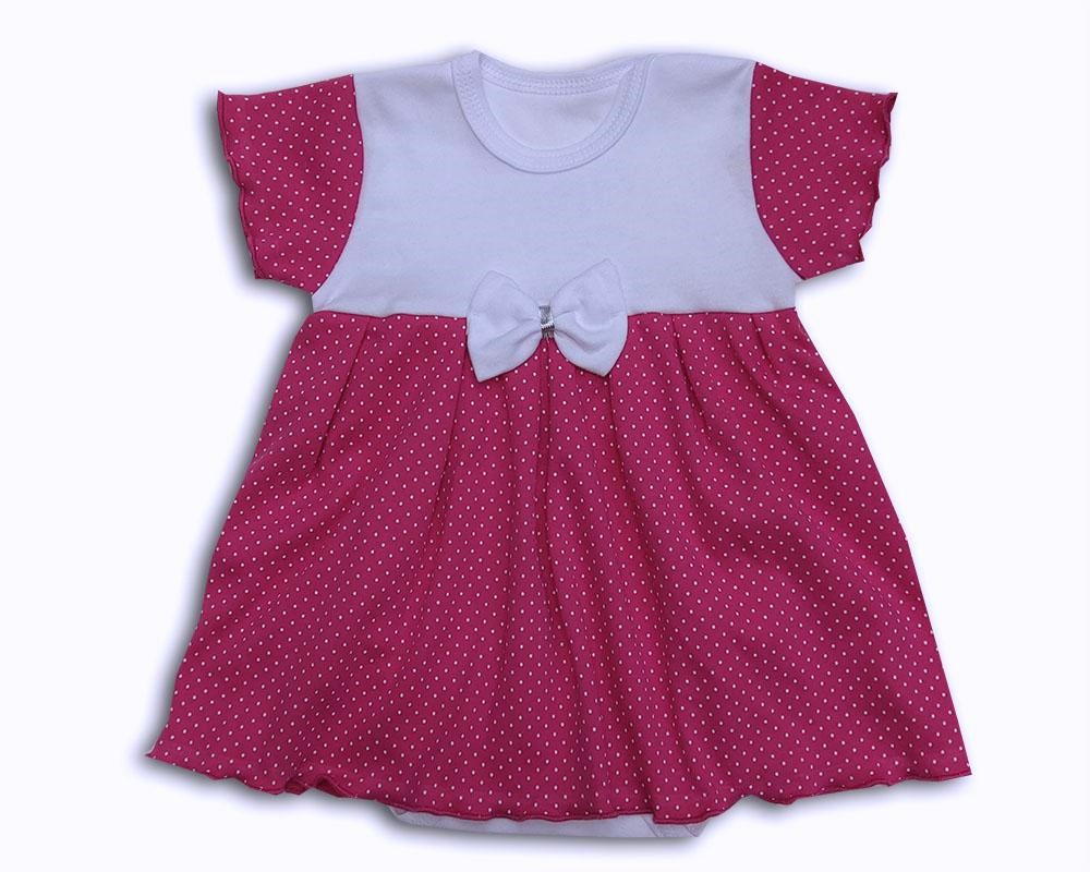 Kojenecké body se sukýnkou Dots amarant 62