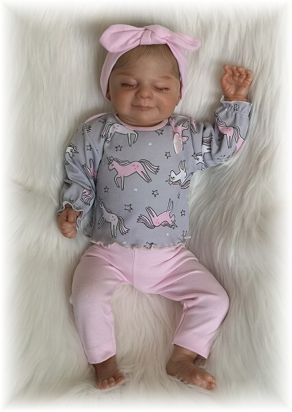 Dívčí 2D souprava halenka + legíny Jednorožec šedá 92