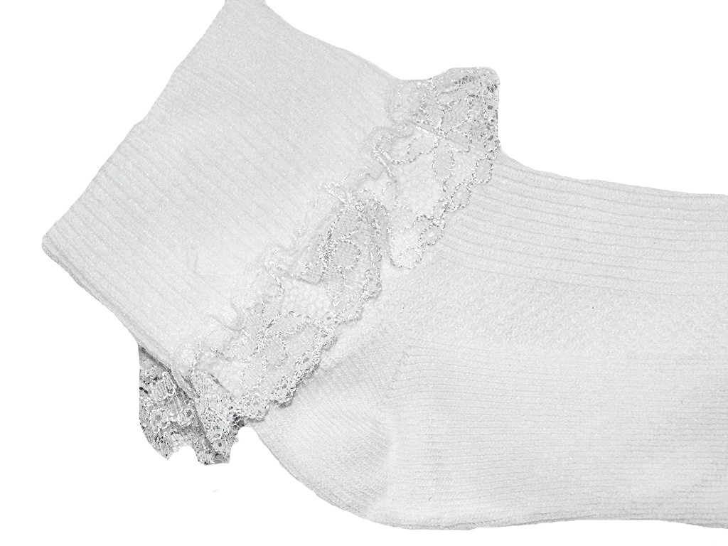 Kojenecké bílé ponožky s kraječkou