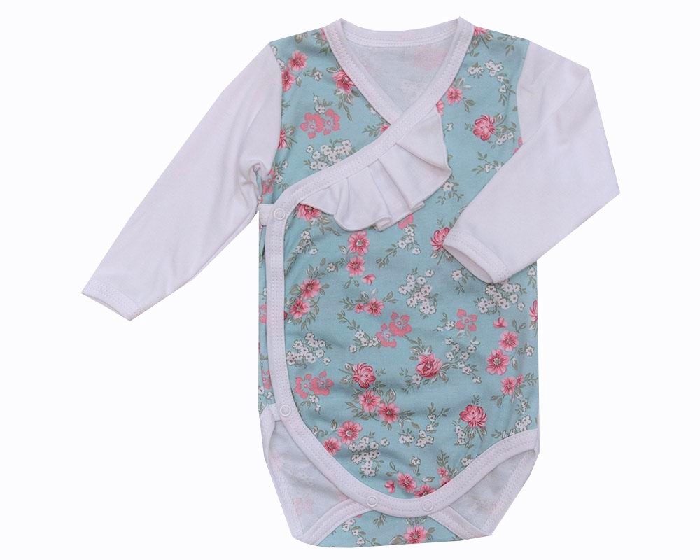 Kojenecká 3D souprava Mint kvítek 80