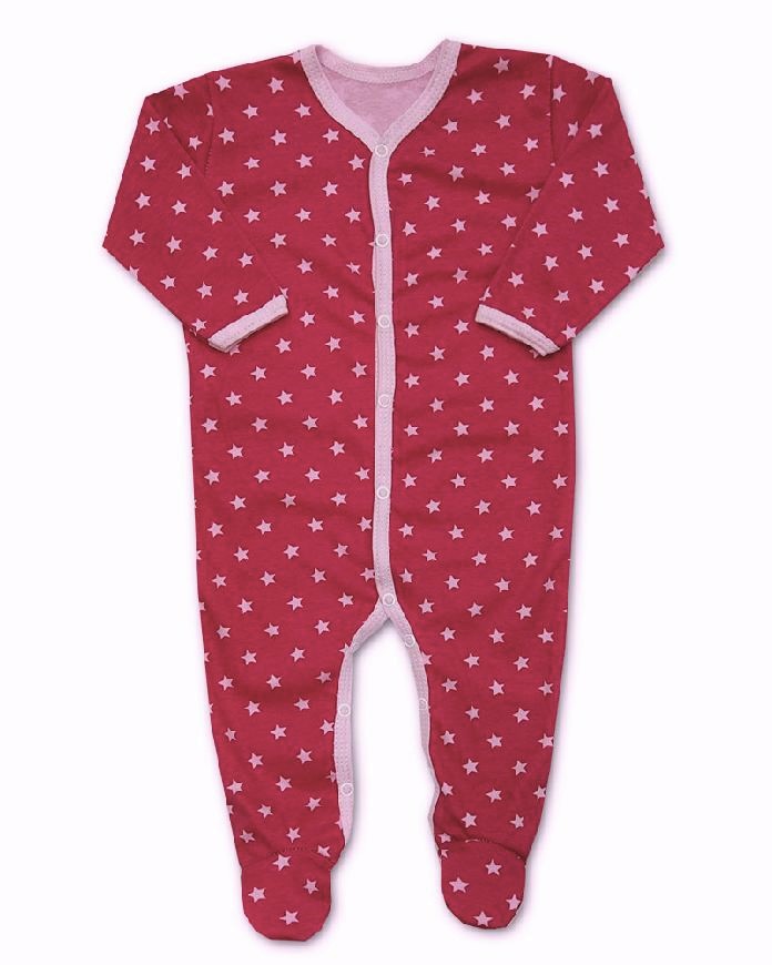 Kojenecký overal Hvězda - růžová 62