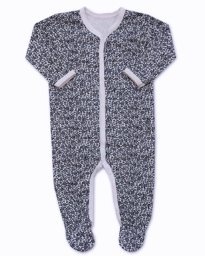 Kojenecký overal Černý kvítek 86