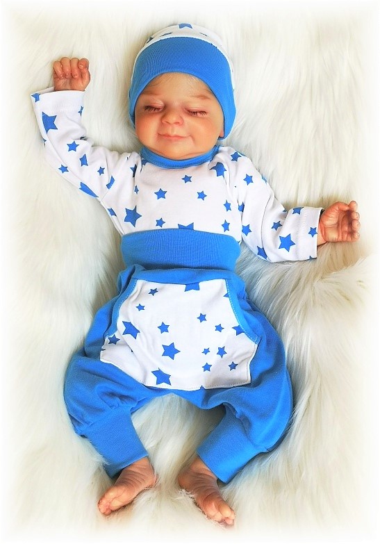 Kojenecké body Hvězda - bílomodrá 86