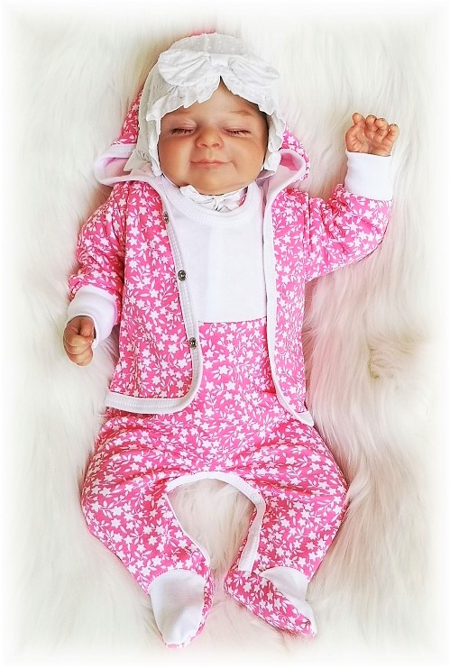 Kojenecká mikina Bílý kvítek 80