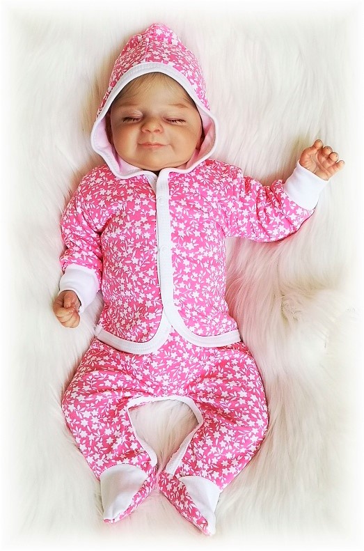 Kojenecká mikina Bílý kvítek 80