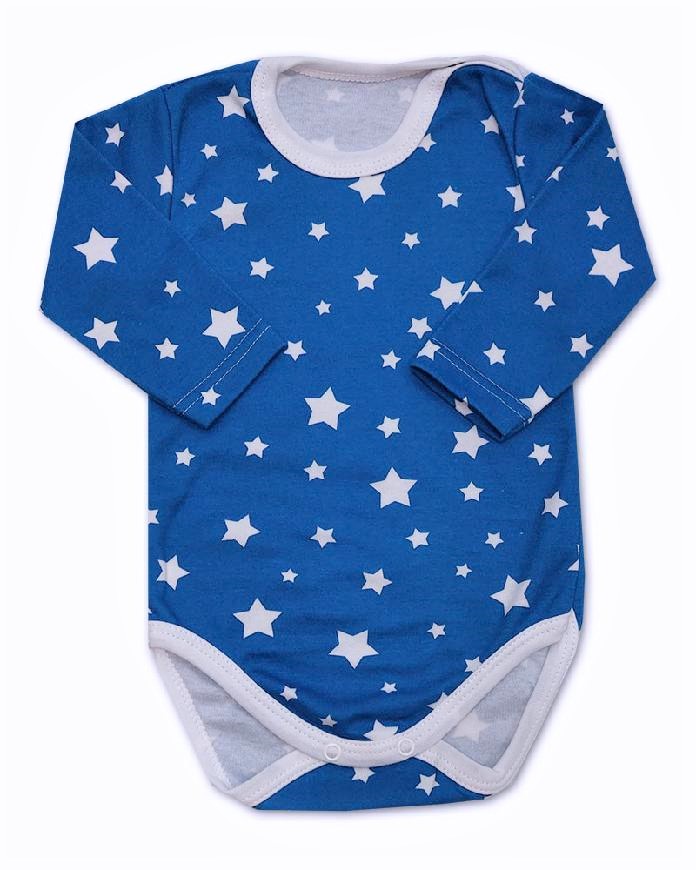 Kojenecká 2D souprava body+baggy Hvězda modrobílá 56