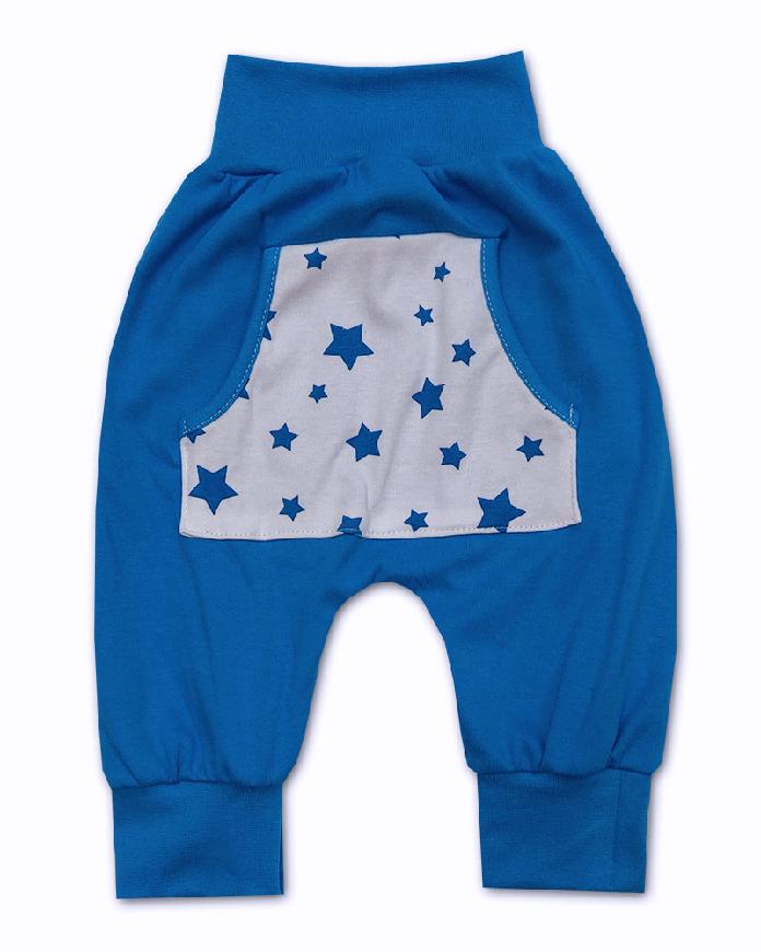 Kojenecká 2D souprava body+baggy Hvězda bílomodrá 62