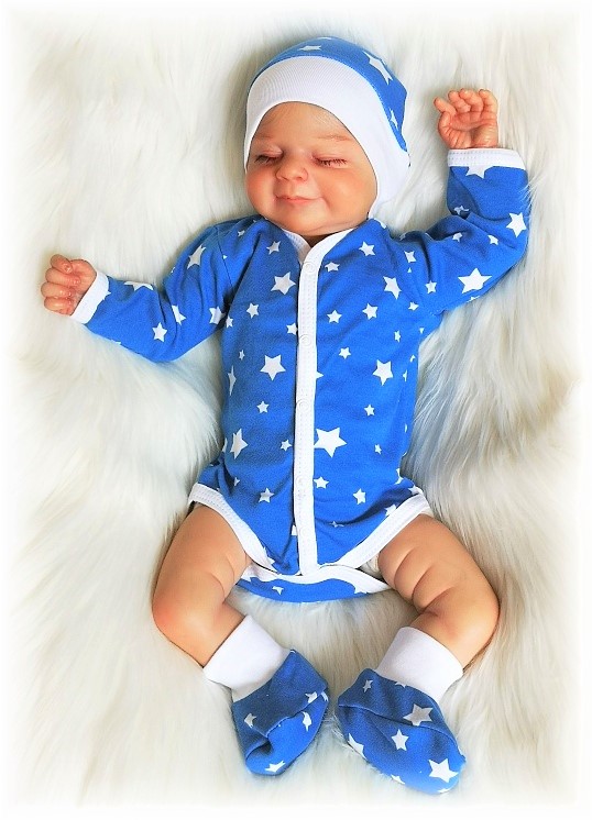 Bavlněná čepička Hvězda modrobílá 