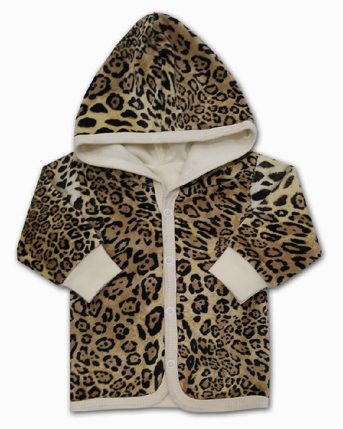 Kojenecká sametová mikinka s kapucí Zvíře 74