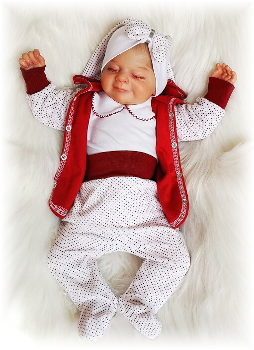 Kojenecká sametová mikinka s kapucí Sametový puntík 86